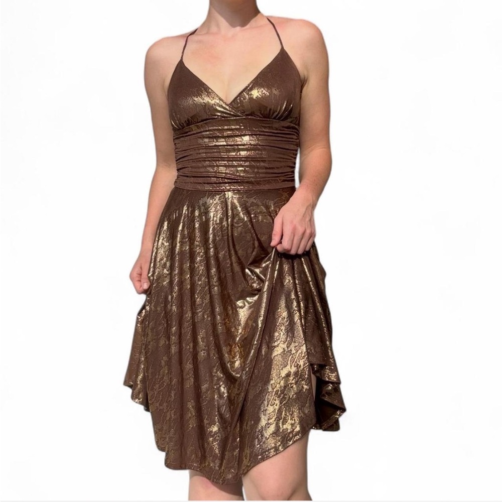 Vintage Gold Metallic Dress